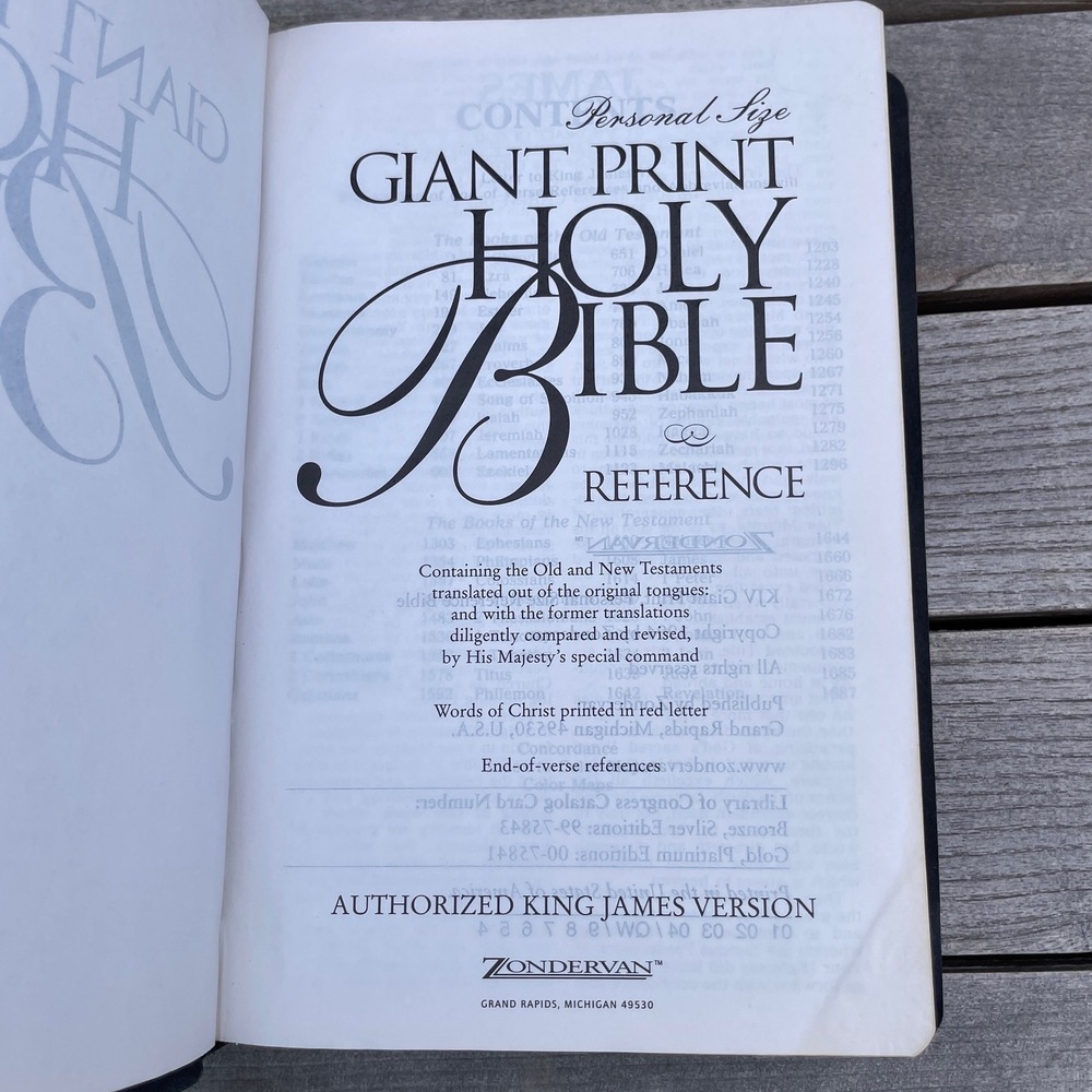 Zondervan KJV Holy Bible Giant Print Personal Size Red Letter Gold Edge 1994